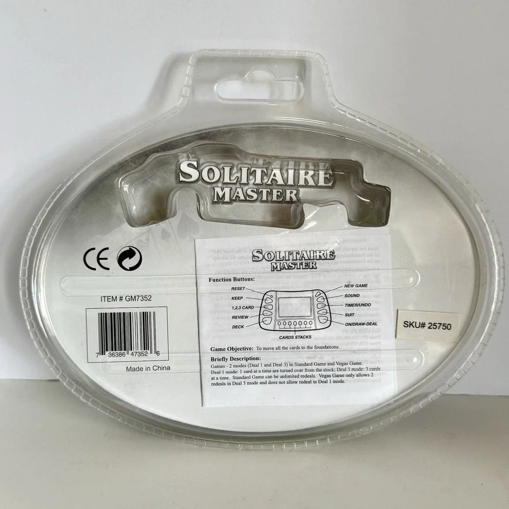 Solitaire‎ Master Handheld Electronic Card Game Vegas Standard Timer Sealed New
